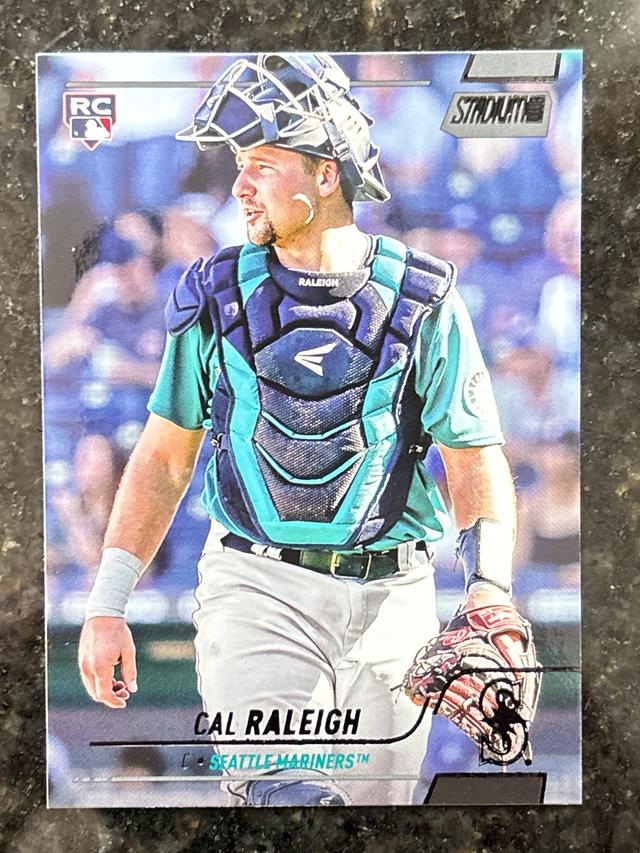 2022 Topps Stadium Club Cal Raleigh BASE SET Black Foil #255