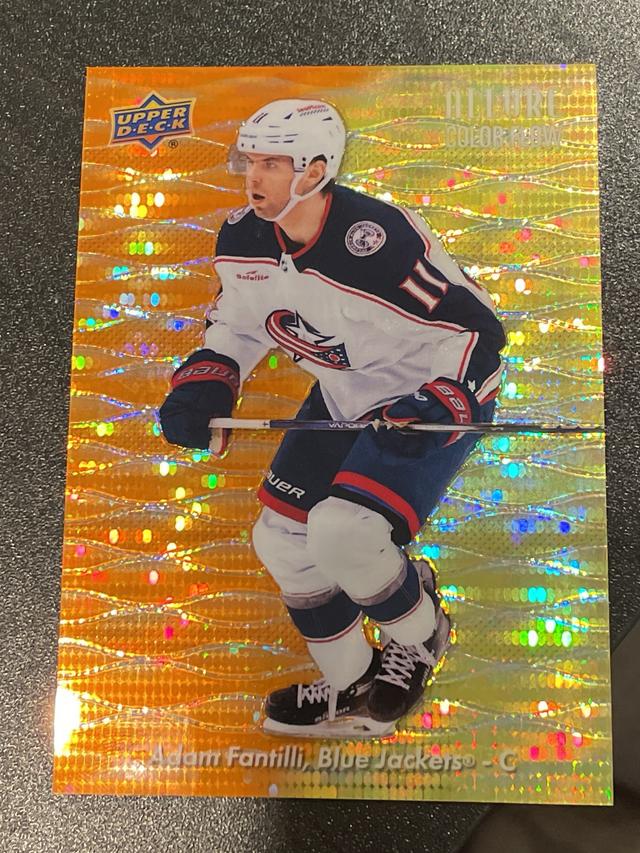 2023-24 Upper Deck Allure Adam Fantilli Orange-Yellow Spectrum /199 #CF-5