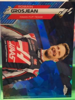 2020 Topps Chrome Sapphire F1 Romain Grosjean Base Set #190