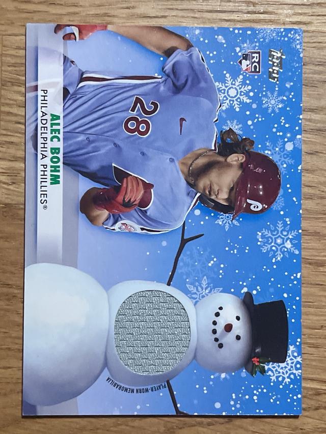 2021 Topps Holiday Mega Box Alec Bohm Relics Set #WRC-AB