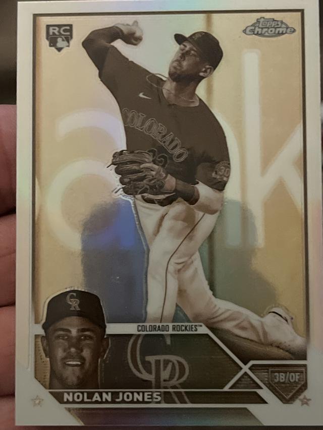 2023 Topps Chrome Nolan Jones BASE CARDS I Sepia Refractor #43