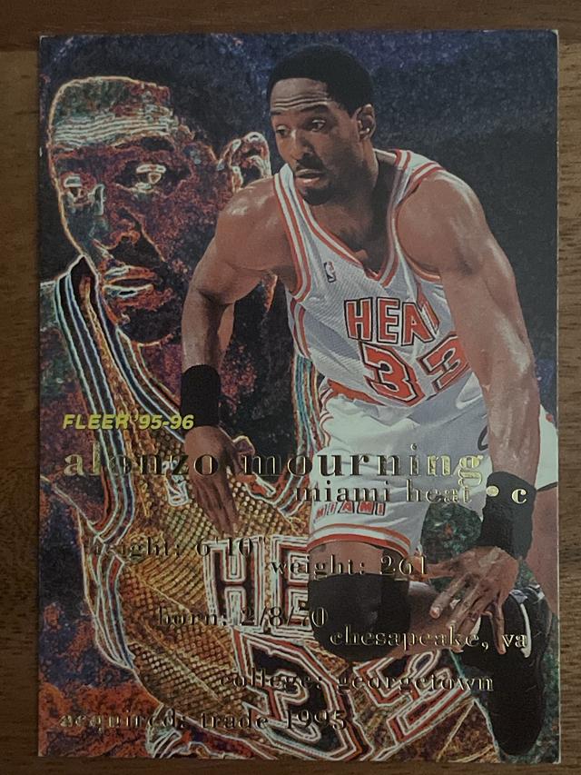 1995-96 Fleer Basketball Alonzo Mourning ﻿Base #235