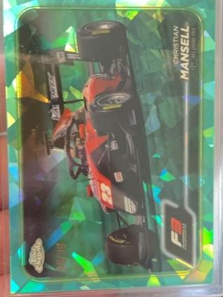 2024 Topps Chrome Sapphire Formula 1 Christian Mansell Green Refractor: /99