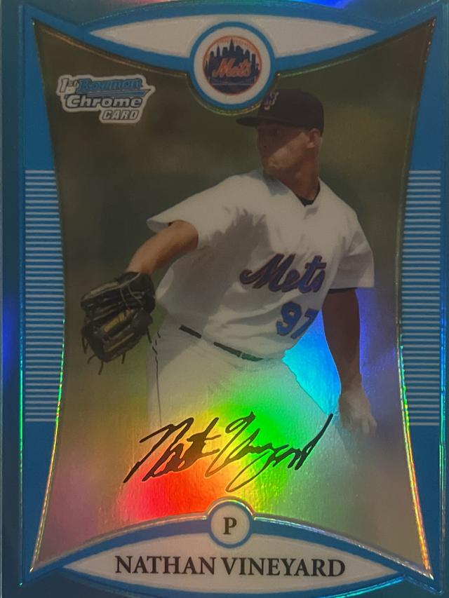 2008 Bowman Chrome Nathan Vineyard Blue Refractors /150 #BCP174