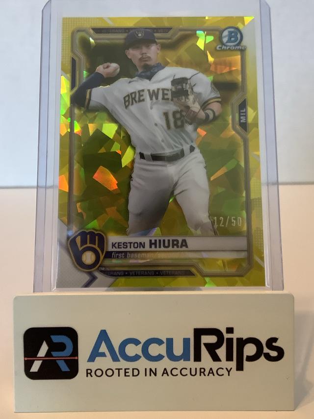 2021 Bowman Chrome Sapphire Keston Hiura Gold /50 #40