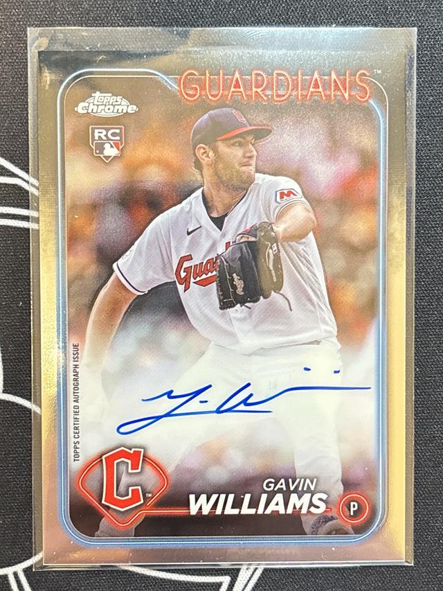 2024 Topps Chrome Gavin Williams Auto Refractor #RA-GW Guardians Rookie RC