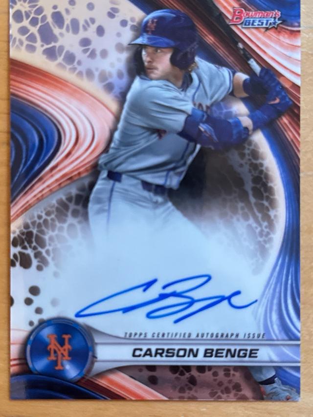 2024 Bowmans Best Carson Benge of Autographs #B24-CBE