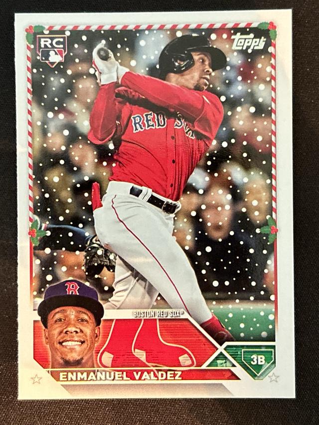 2023 Topps Holiday Enmanuel Valdez BASE CARDS #H171