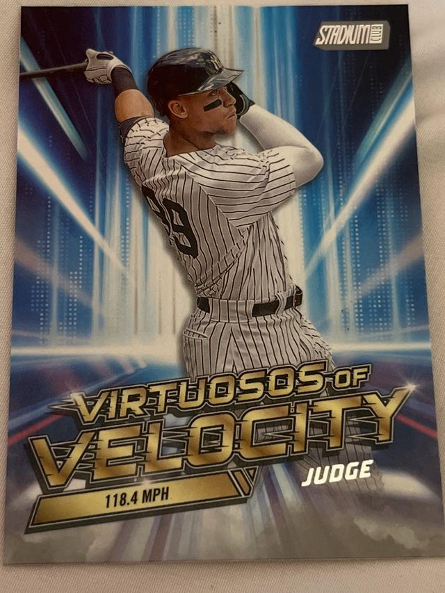 2023 Stadium Club Aaron Judge VIRTUOSOS OF VELOCITY #VV-4