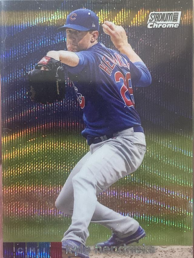 2020 Topps Stadium Club Chrome Kyle Hendricks Base Set Wave #85