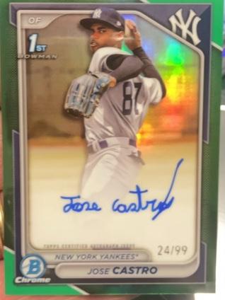 2024 Bowman Chrome Jose Castro Prospect Autographs /99 #CPA-JCO