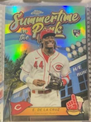 2024 Topps Chrome Elly De La Cruz Summertime in the Park Checklist #SITP-4