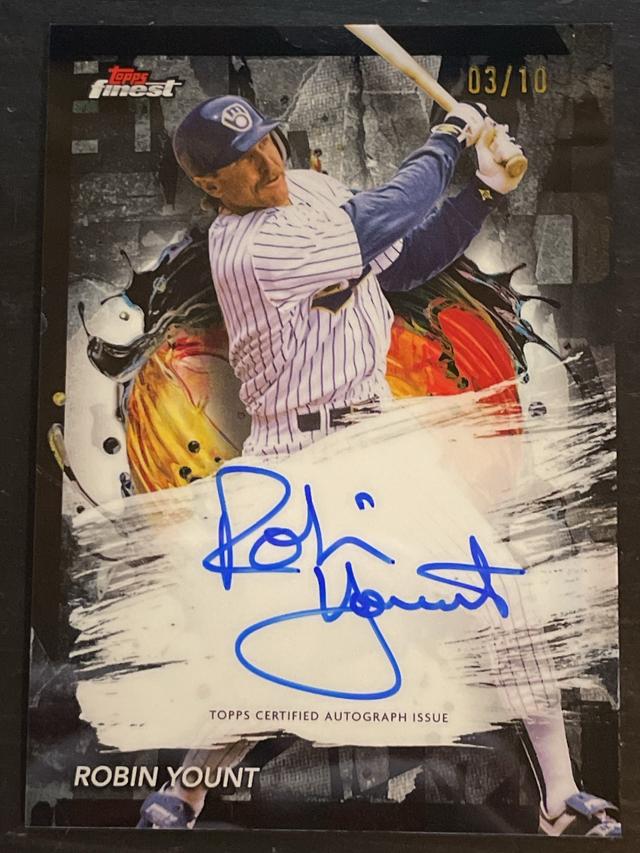 2024 Topps Finest Robin Yount Black Refractors /10 #FA-RY