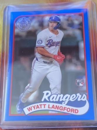 2024 Topps Update Series Wyatt Langford 1989 Baseball Blue #89US-36