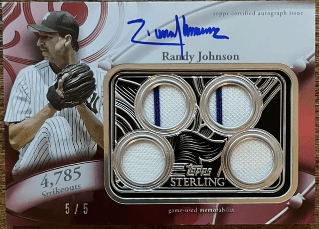 2024 Topps Sterling Randy Johnson STERLING STRIKES Red /5 #STAR-RJO2