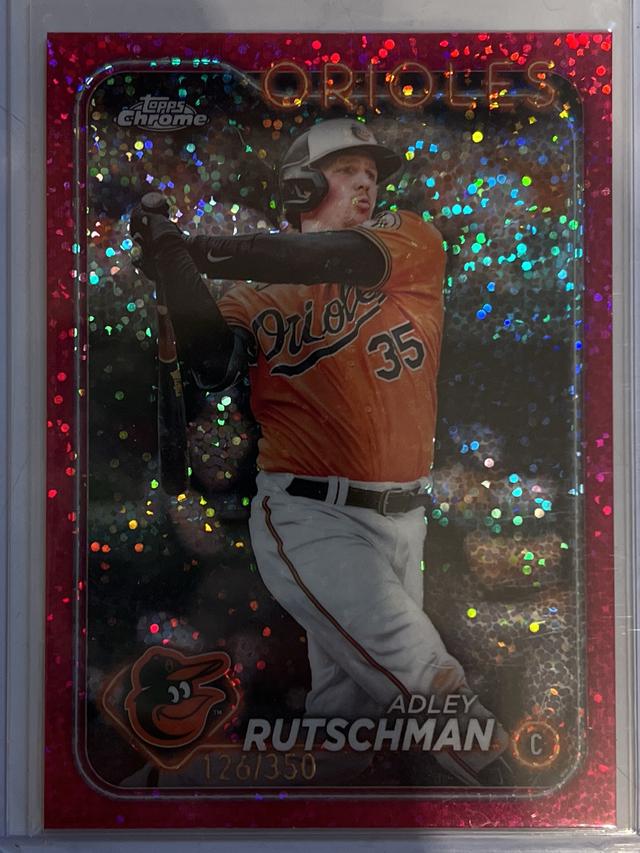 2024 Topps Chrome Adley Rutschman ﻿Base Set Magenta Speckle Refractors /350 #80