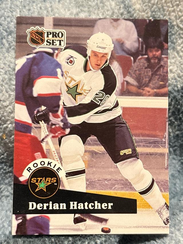 1991-92 Pro Set Hockey Derian Hatcher  ﻿NHL #543