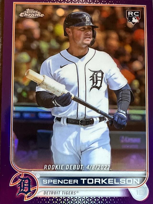 2022 Topps Chrome Updates Spencer Torkelson BASE Purple Refractors #USC157