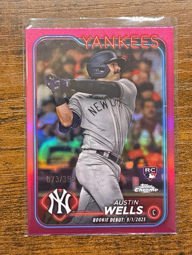 2024 Topps Chrome Update Austin Wells ﻿Base Set Magenta Refractors /399 #USC197