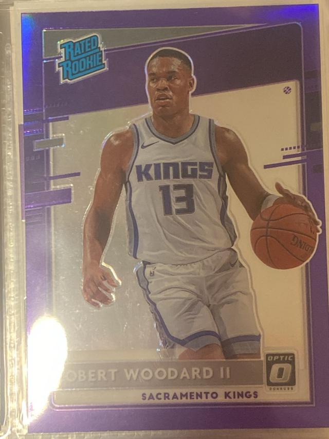 2020-21 Donruss Optic Robert Woodard II Base Rated Rookie Set Purple #187