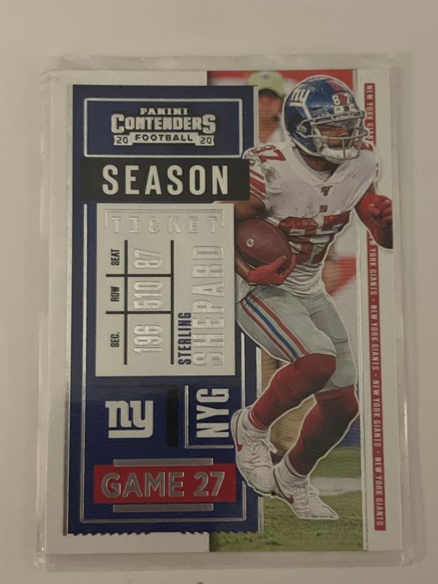 2020 Panini Contenders Football Sterling Shepard Base Season Ticket Set #37