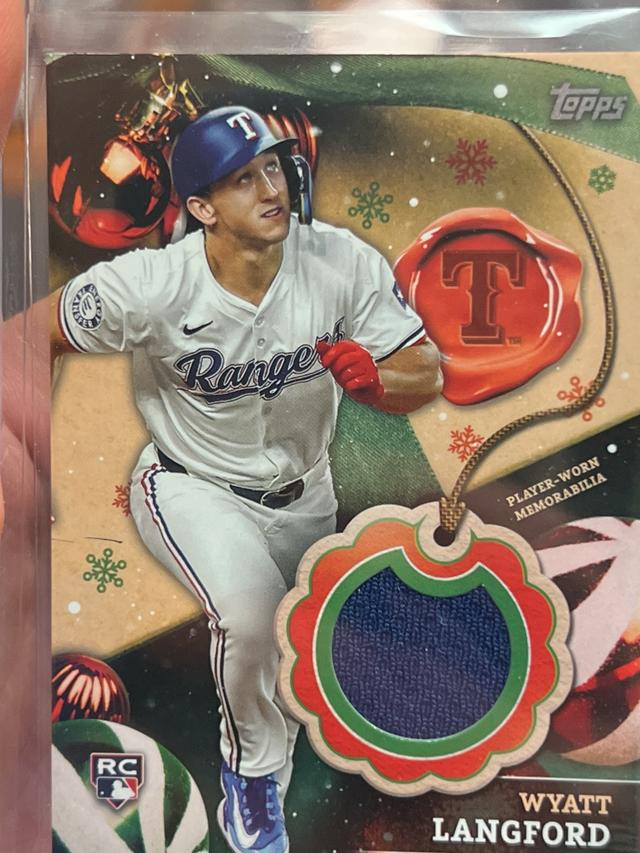 2024 Topps Holiday Wyatt Langford Relics #RC-WL