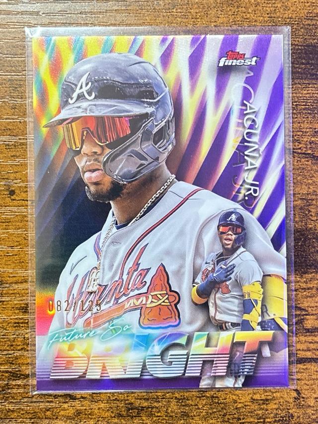 2024 Topps Finest Ronald Acuna Jr. Future So Bright Purple /125 #FSB-4 Braves