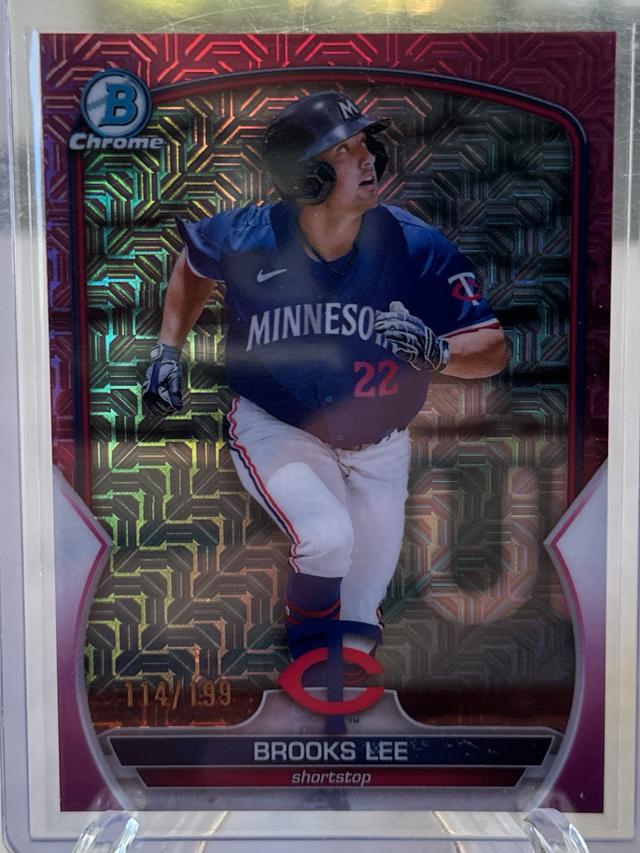 2023 Bowman Chrome Mega Brooks Lee Base Chrome Prospects Pink /199 #BCP-31