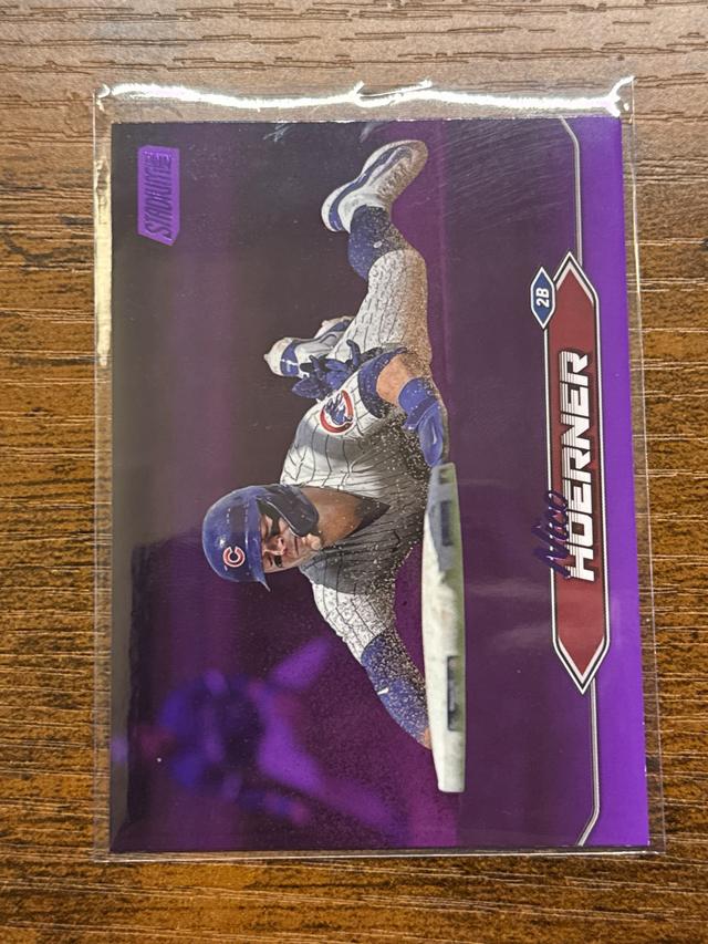 2024 Topps Stadium Club Nico Hoerner ﻿Base Set Purple Foil /75 #26