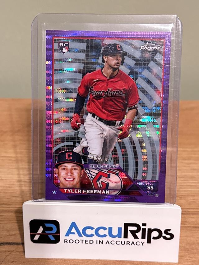 2023 Topps Chrome Tyler Freeman BASE CARDS I Purple Sonar Refractor /275