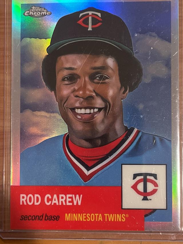 2022 Topps Chrome Platinum Rod Carew ﻿Base Set Refractors #184