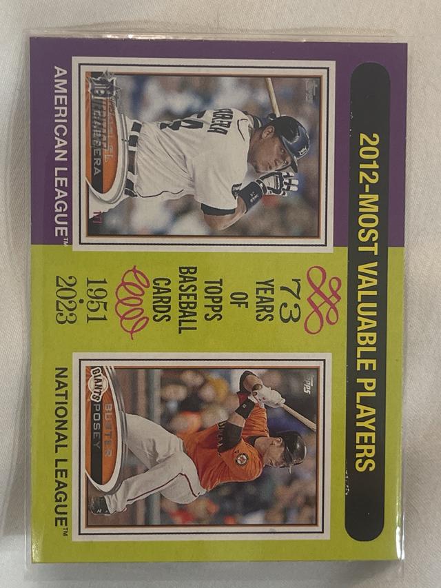 2024 Topps Heritage Miguel Cabrera, Buster Posey MVP #199