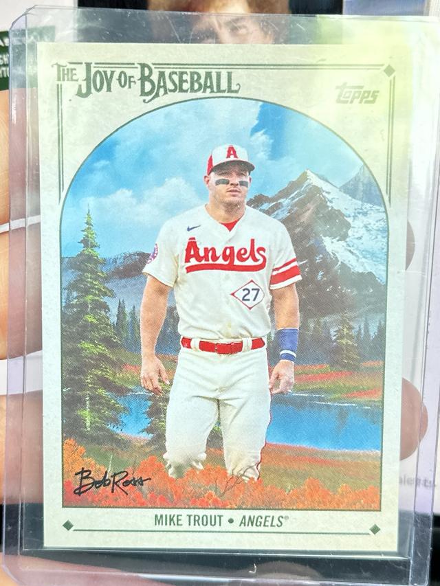 2023 Topps x Bob Ross Mike Trout Base #80