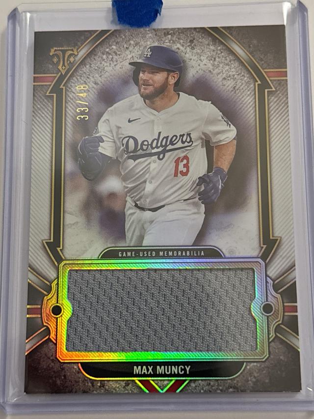 Max Muncy 2024 Topps Triple Threads Jumbo Relic /48 #SJR-MM Dodgers