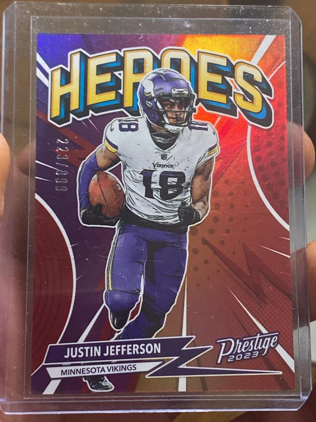 2023 Panini Prestige Heroes Justin Jefferson ﻿Heroes #H-8