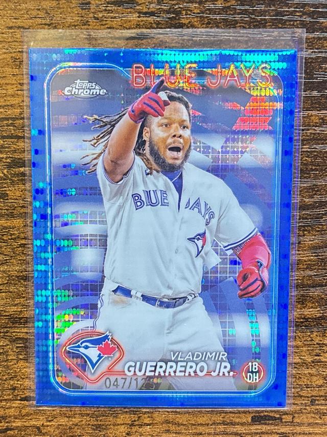 2024 Topps Chrome Vladimir Guerrero Jr. Sonar Blue Refractor /125 #78 Blue Jays