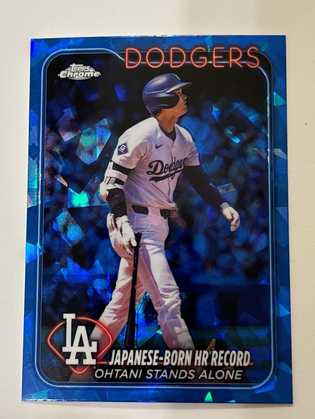 Shohei Ohtani 2024 Topps Chrome Update Sapphire Japanese Born HR Record DODGERS