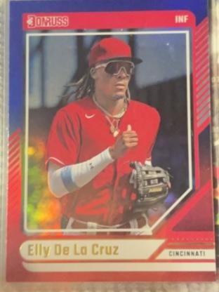 2024 Donruss Elly De La Cruz ﻿Base Red and Blue #18