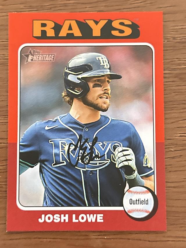 2024 Topps Heritage Josh Lowe VETERANS II WHITE BORDERED VARIATION /30 #122