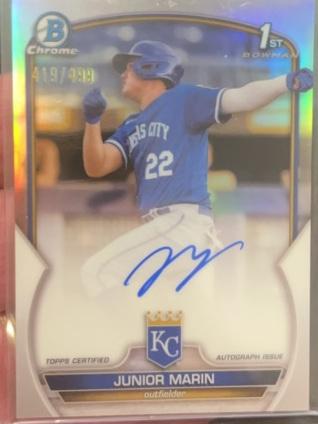 2023 Bowman Chrome Junior Marin Refractors /499 #CPA-JMN