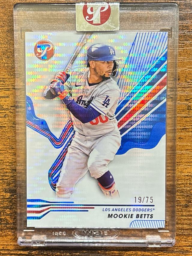 2024 Topps Pristine Mookie Betts ﻿Blue /75 #135 Dodgers World Series Color Match