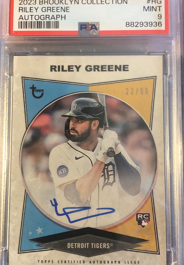 2023 Topps Brooklyn Collection Riley Greene AUTOGRAPH CARDS /99 #AC-RG