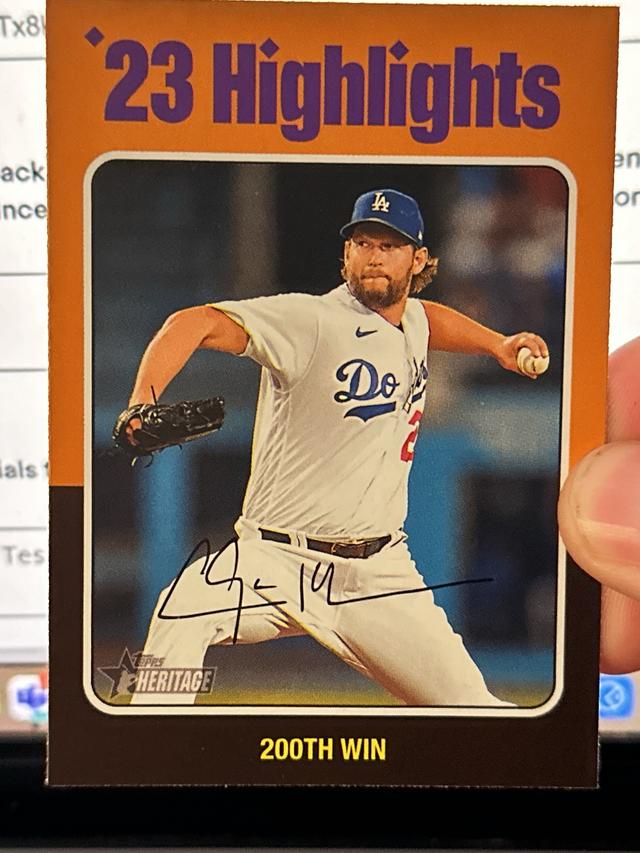 2024 Topps Heritage Clayton Kershaw 23 SEASON HIGHLIGHTS SHORT PRINTS #4