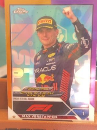 2023 Topps Chrome Formula 1 Max Verstappen Base Set Gold/Purple #170