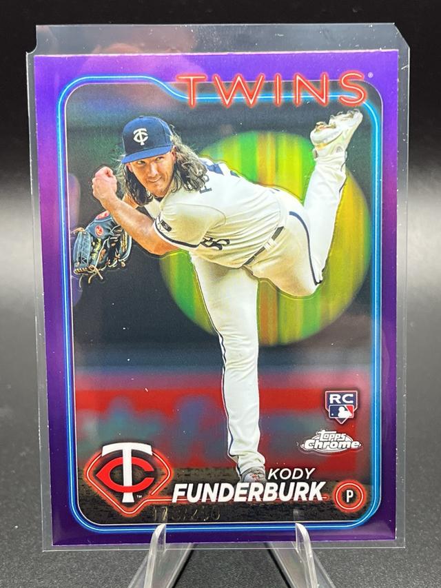 2024 Topps Chrome Kody Funderburk ﻿Base Set Purple Refractors /250 #297