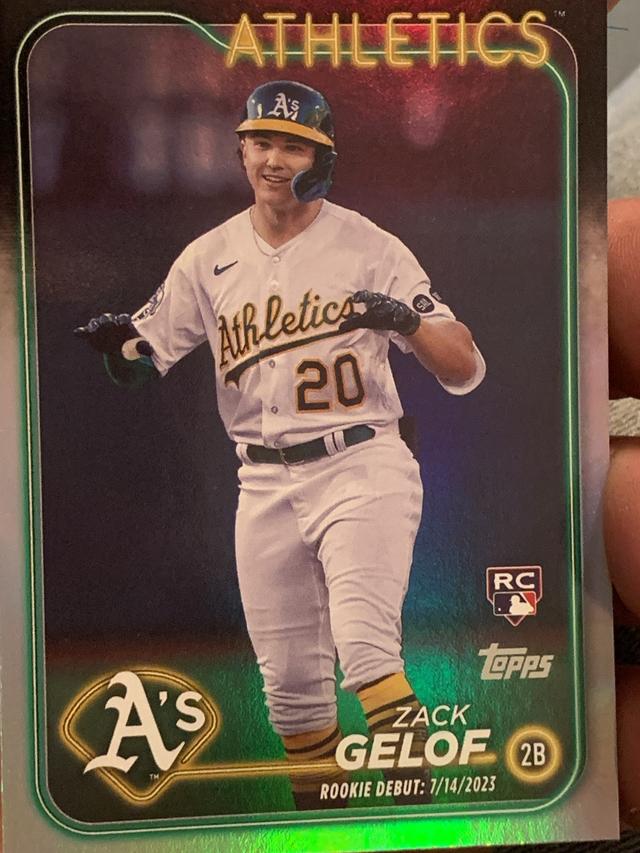 2024 Topps Update Series Zack Gelof Golden Mirror Image Variations #US131