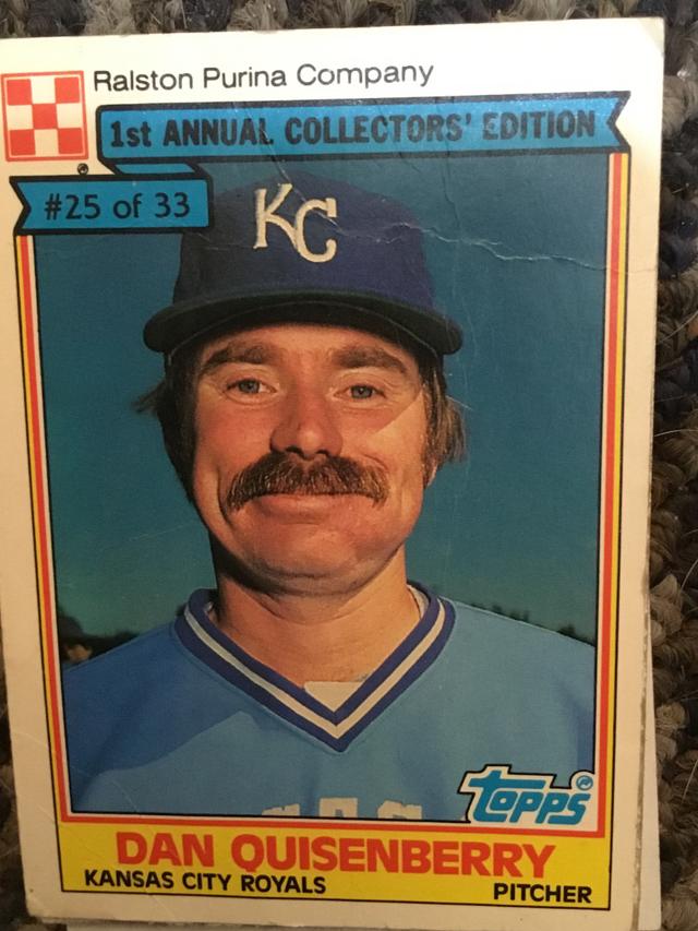 1984 Topps Ralston Purina Dan Quisenberry ﻿Collector's Edition #25