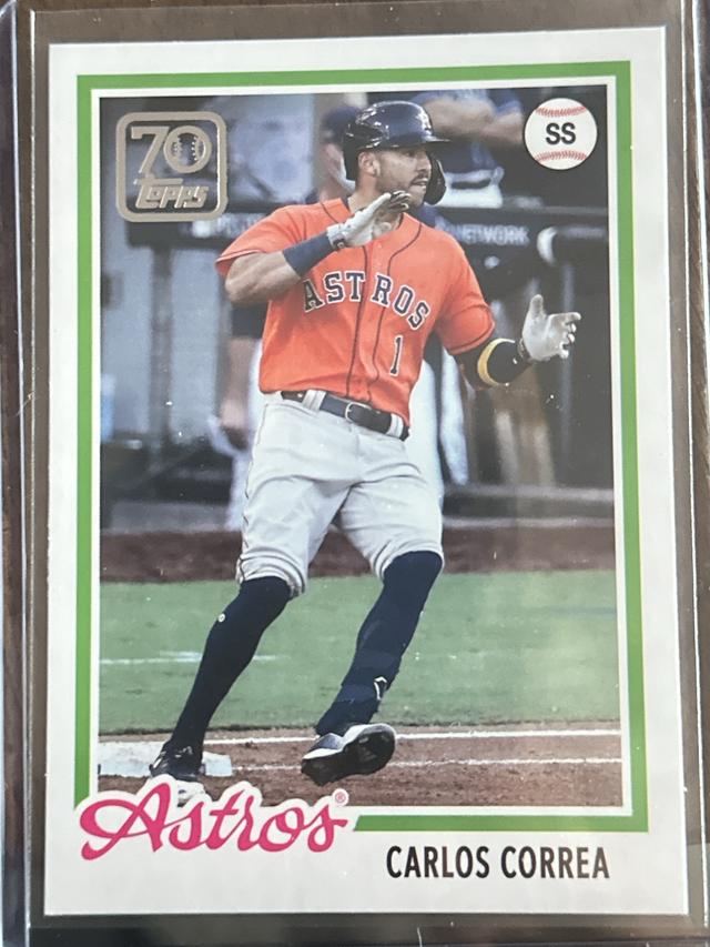 2021 Topps Update Carlos Correa 70 YEARS OF TOPPS BASEBALL #70YT-28