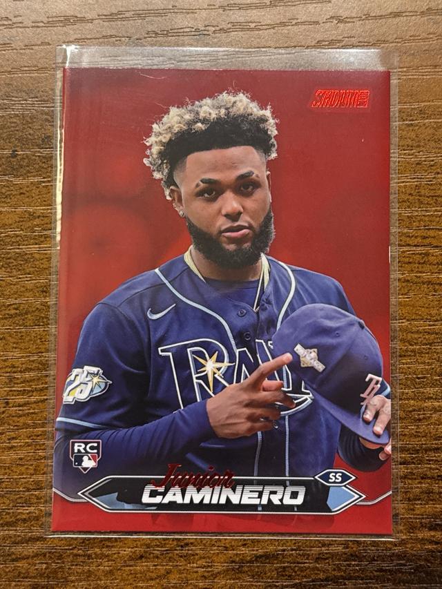 2024 Topps Stadium Club Junior Caminero ﻿Base Set Red Foil #223