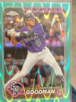 2024 Topps Chrome Hunter Goodman ﻿Base Set RayWave Refractors #99